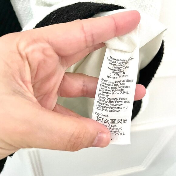 NWT J Crew Black and White Tweed Lady Jacket Blazer Size 22 - Picture 5 of 7